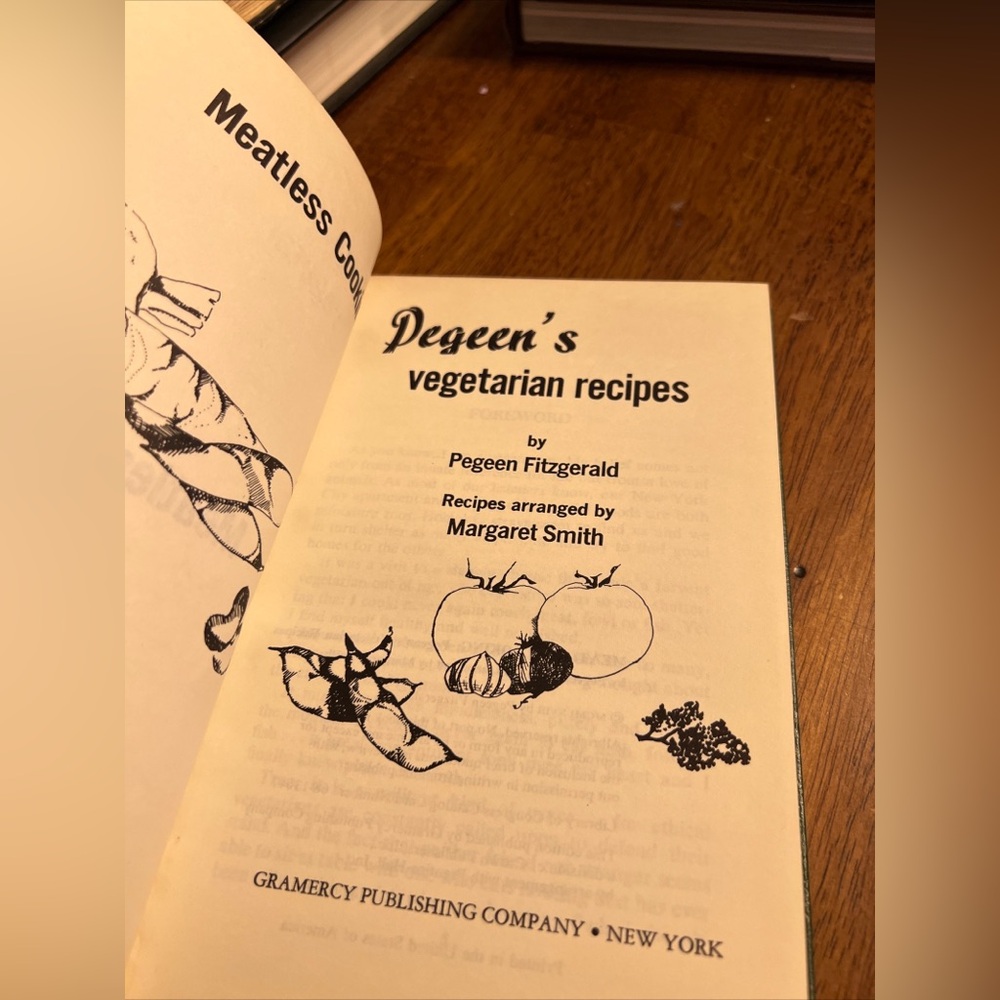 *2/$10* VINTAGE 1968 Meatless Cooking Pegeen’s Vegetarian Recipes